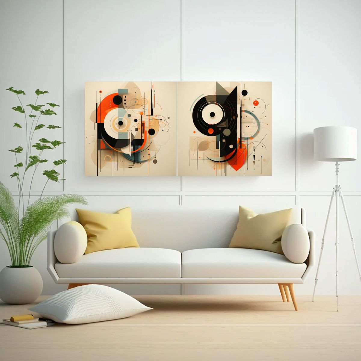 GENERICO - Pinturas Decorativas Abstractas Nórdicas 140x70 Cm.