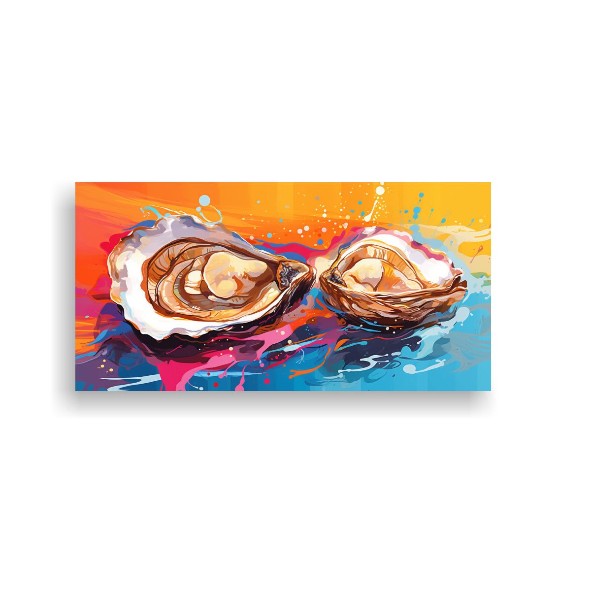 GENERICO - Pinturas Decorativas Acuarela Estrellados Ostras 120x60 Cm.