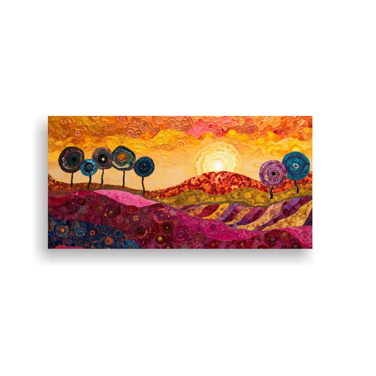 GENERICO - Pintura Decorativa Rectangular Al Estilo De 120x60 Cm.