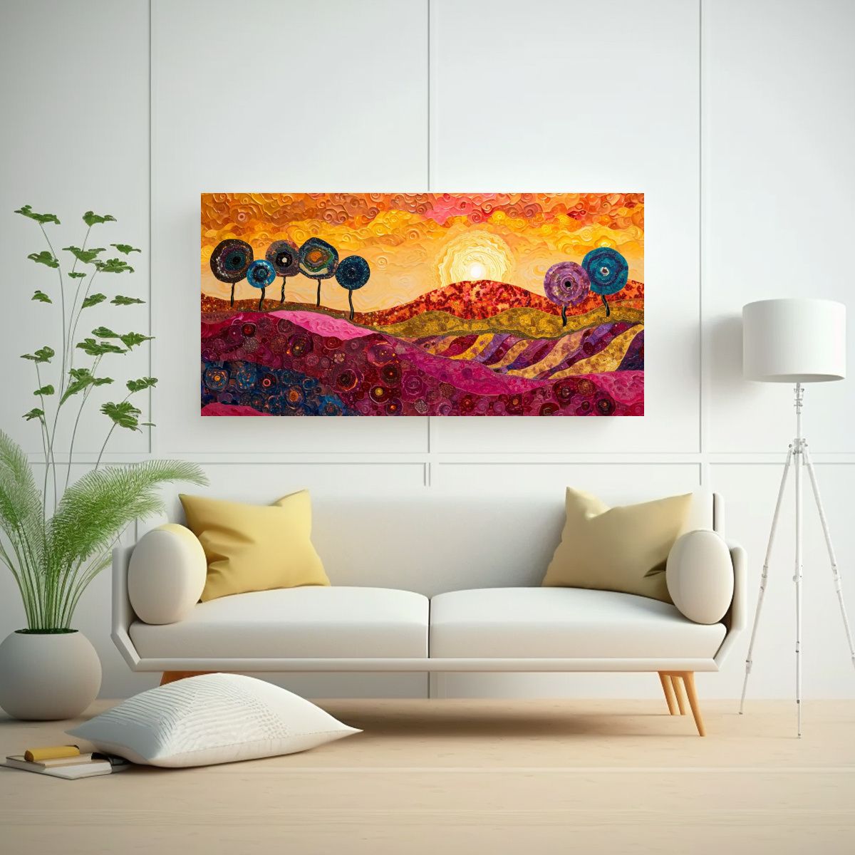 GENERICO - Pintura Decorativa Rectangular Al Estilo De 120x60 Cm.