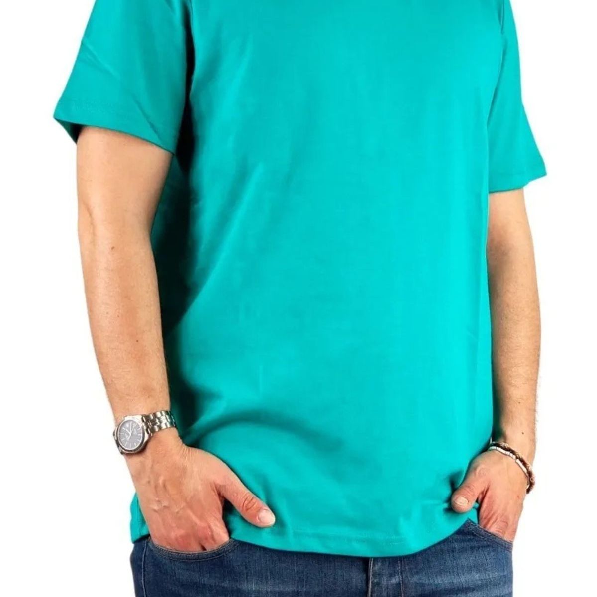 LOOK SHOP - Polera Manga Corta Algodón Para Estampar M A Xxxl M01