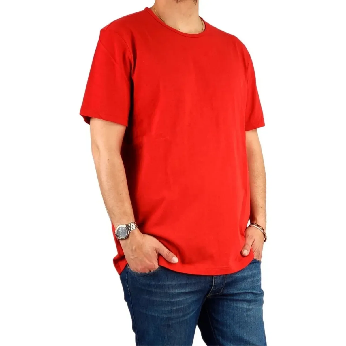 LOOK SHOP - Polera Manga Corta Algodón Para Estampar M A Xxxl M01
