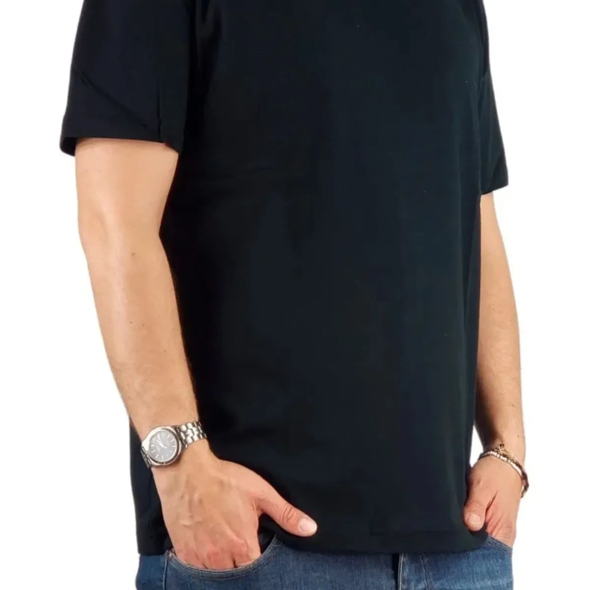 LOOK SHOP - Polera Manga Corta Algodón Para Estampar M A Xxxl M01