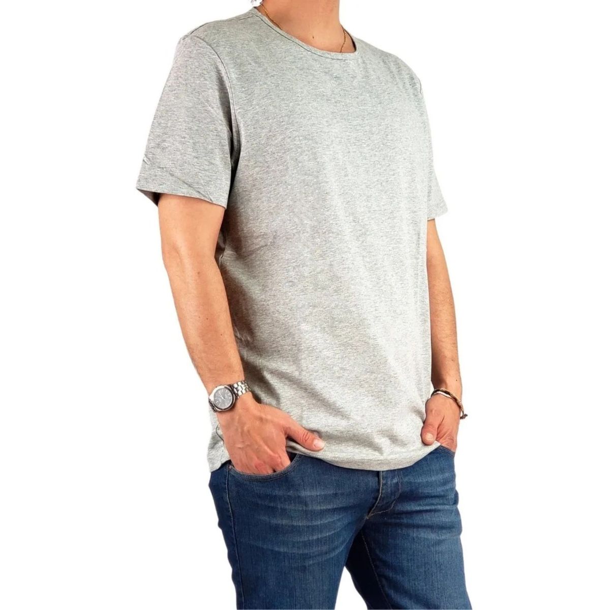 LOOK SHOP - Polera Manga Corta Algodón Para Estampar M A Xxxl M01