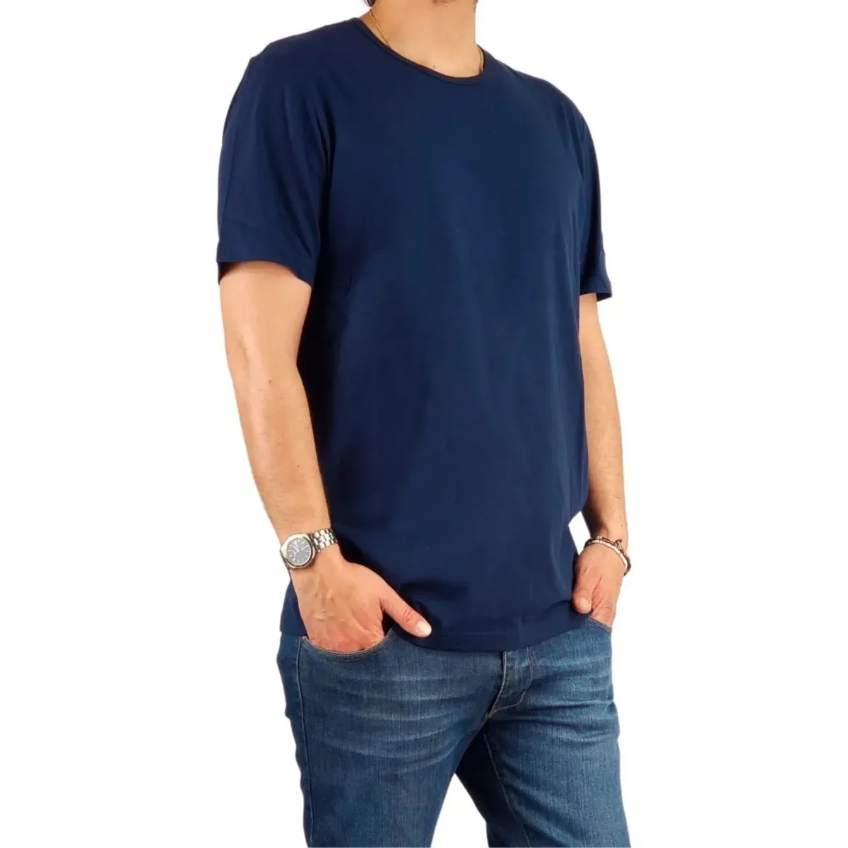 LOOK SHOP - Polera Manga Corta Algodón Para Estampar M A Xxxl M01
