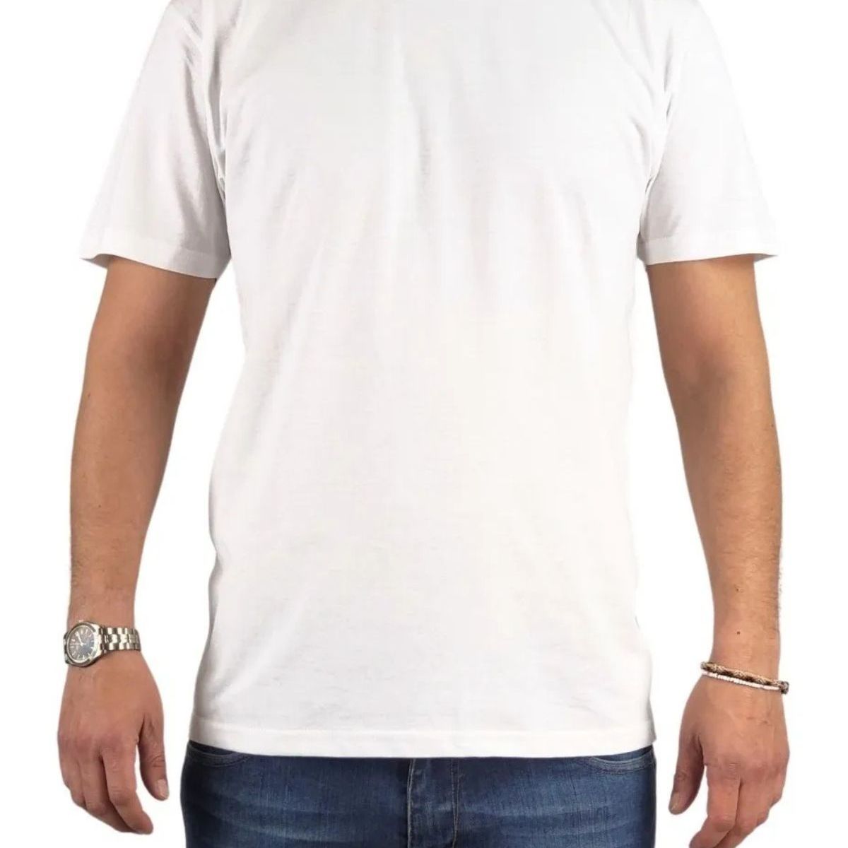 LOOK SHOP - Polera Manga Corta Algodón Para Estampar M A Xxxl M01
