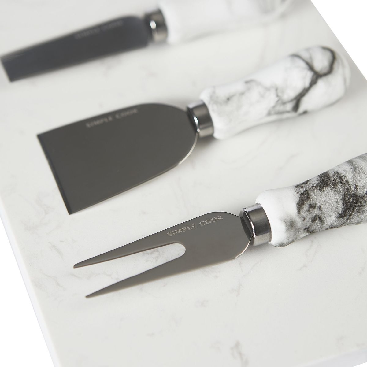 SIMPLECOOK - Set Tabla Para Quesos Simple Cook Silver