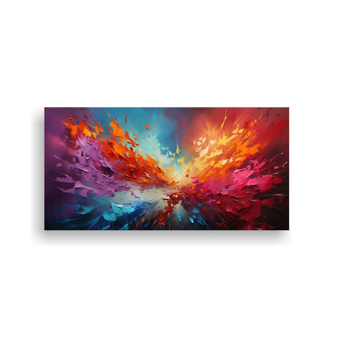 GENERICO - Cuadro Abstracto Moderno Colorido Para Cocina 140x70 Cm