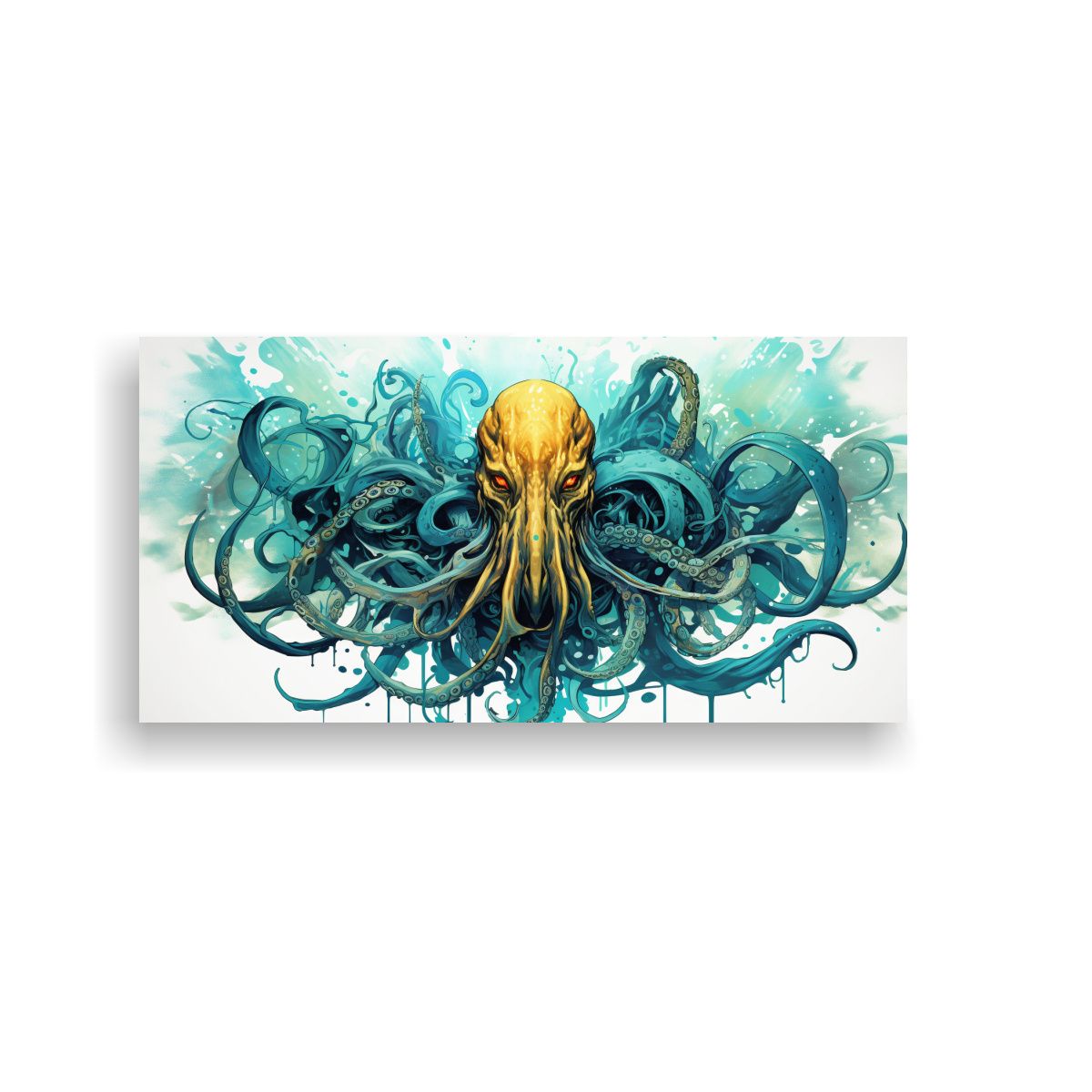 GENERICO - Pintura Decorativa Neopop De Cthulhu En Colores 140x70 Cm.