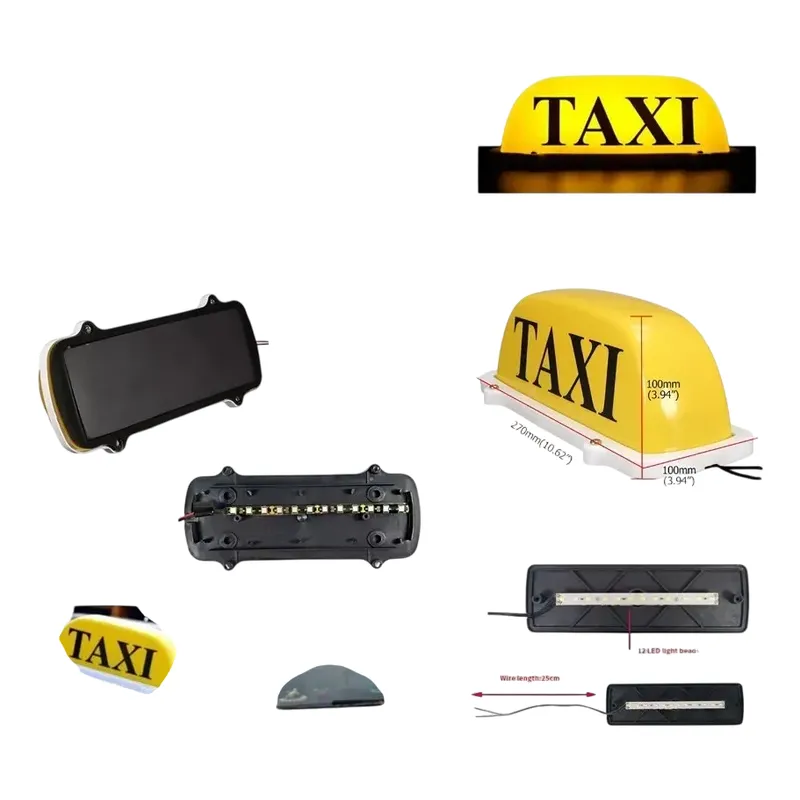 GENERICO - Luminoso Letrero Taxi Amarillo Para Techo Magnetico Con Luz