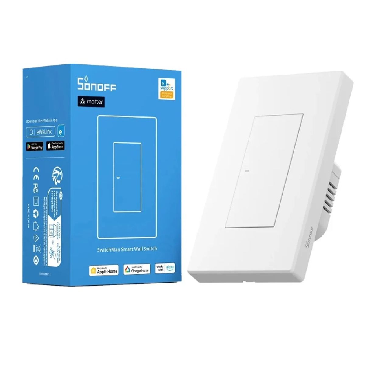 SONOFF - Interruptor WiFi de Pared Sonoff SwitchMan M5 1C Matter