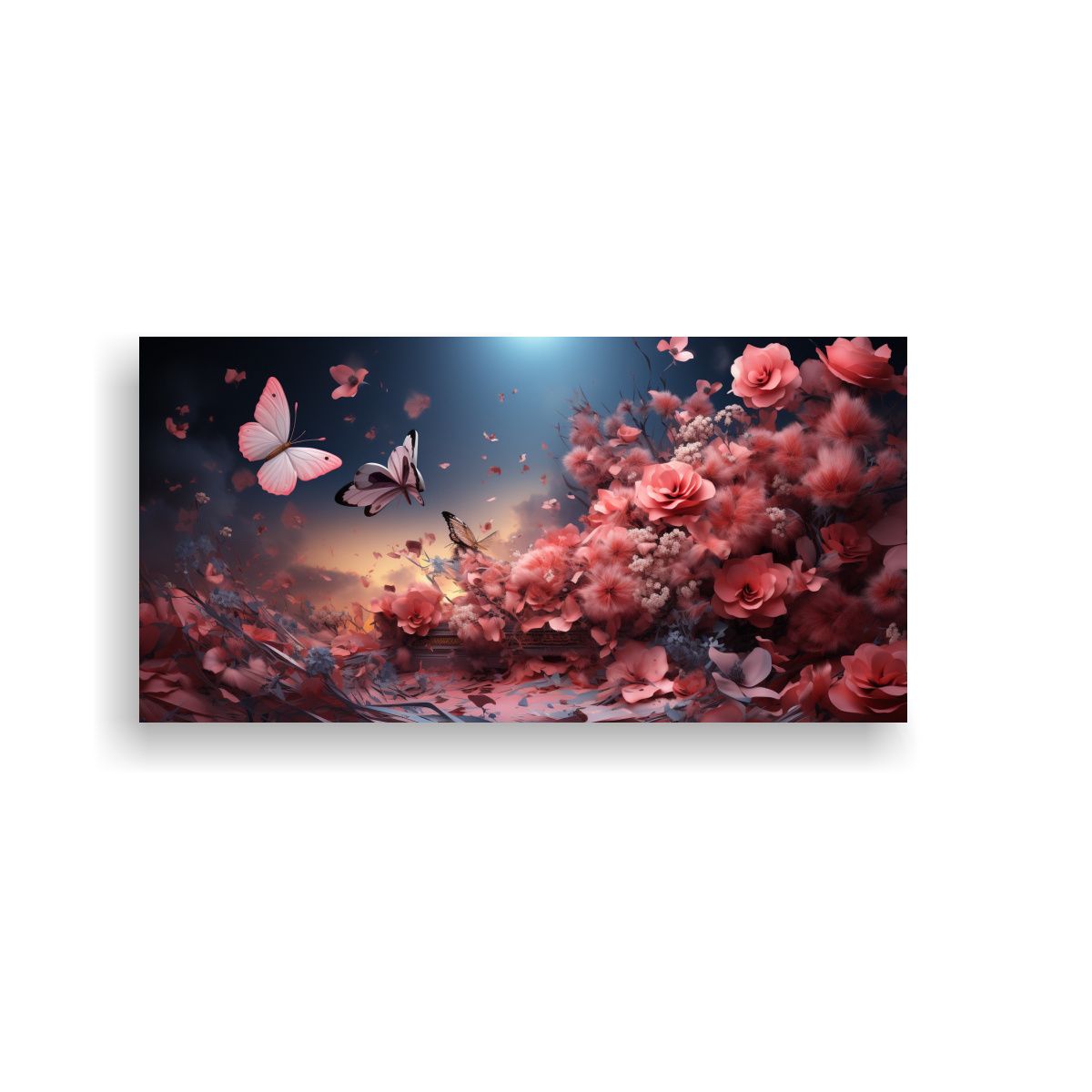 GENERICO - 1 Arte Digital Surrealista Con Un Sobre Rosa 120x60 Cm.