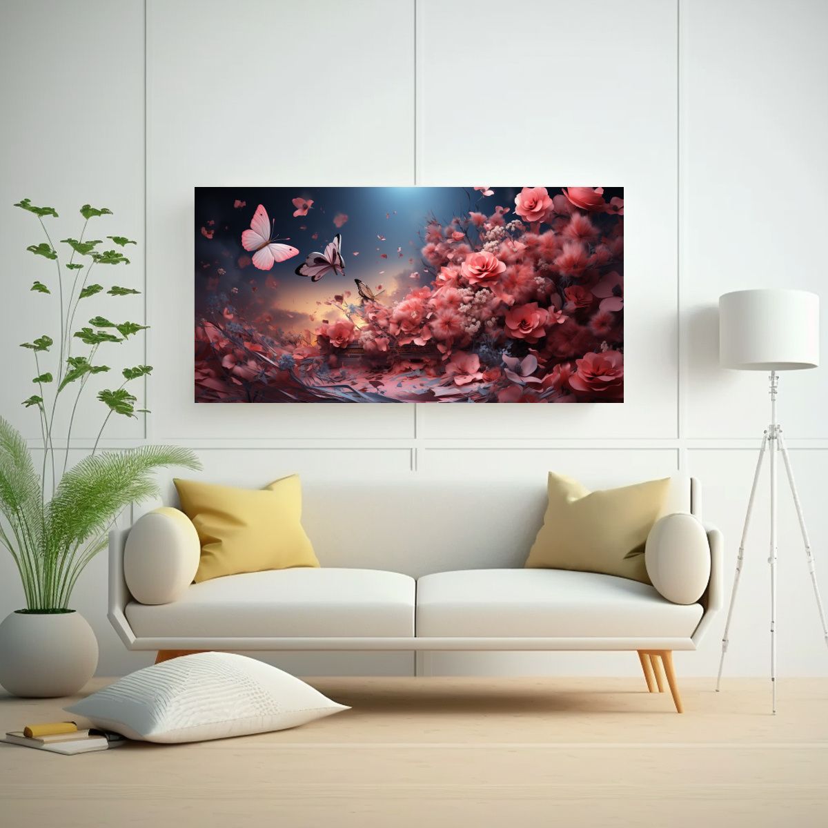 GENERICO - 1 Arte Digital Surrealista Con Un Sobre Rosa 120x60 Cm.