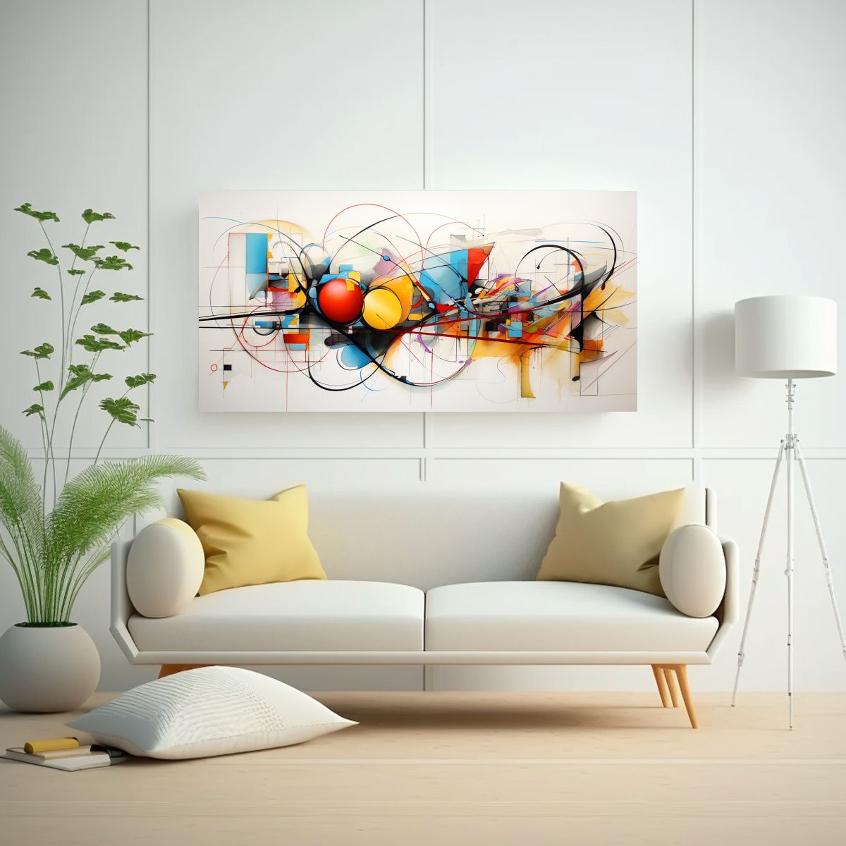 GENERICO - Cuadro Abstracto De Vitalidad Para La Decoración 140x70 Cm