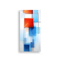 GENERICO - Cuadro Abstracto Multicolor Nebula En Colores 70x140 Cm