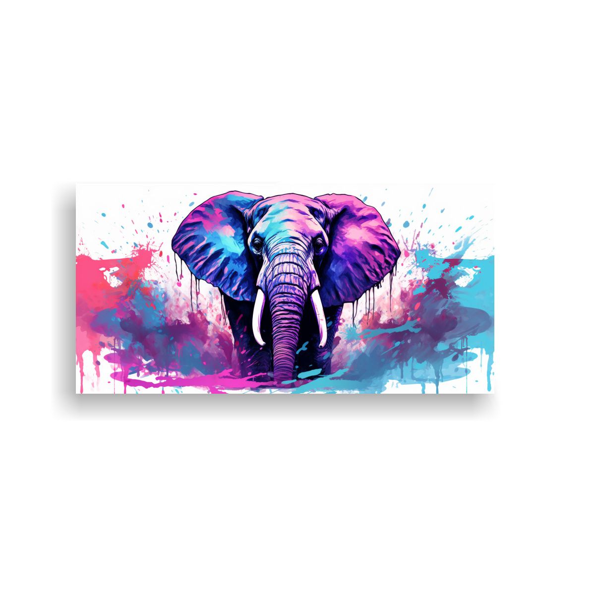 GENERICO - Cuadro Exclusivo Elefante Africano En Colores 120x60 Cm
