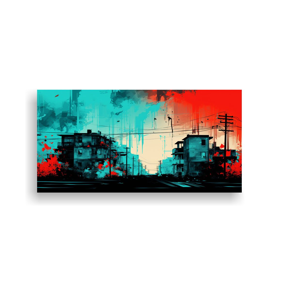 GENERICO - Arte Inspirador Para Cuarto En Santiago De Chile 120x60 Cm.