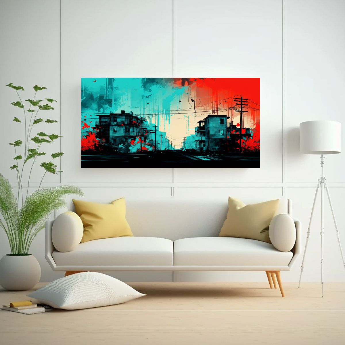 GENERICO - Arte Inspirador Para Cuarto En Santiago De Chile 120x60 Cm.