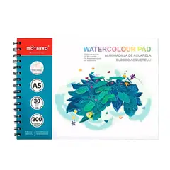 MOTARRO - Block Para Acuarela Anillado A5 Croquera 300gsm 30 Hojas