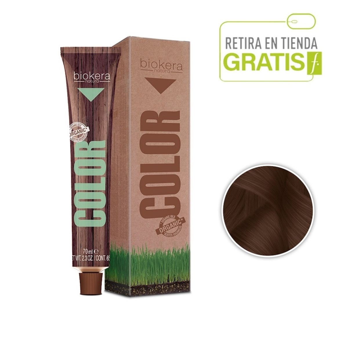 SALERM - SALERM Tintura Biokera 7.74 Rubio Marrón Cobrizo