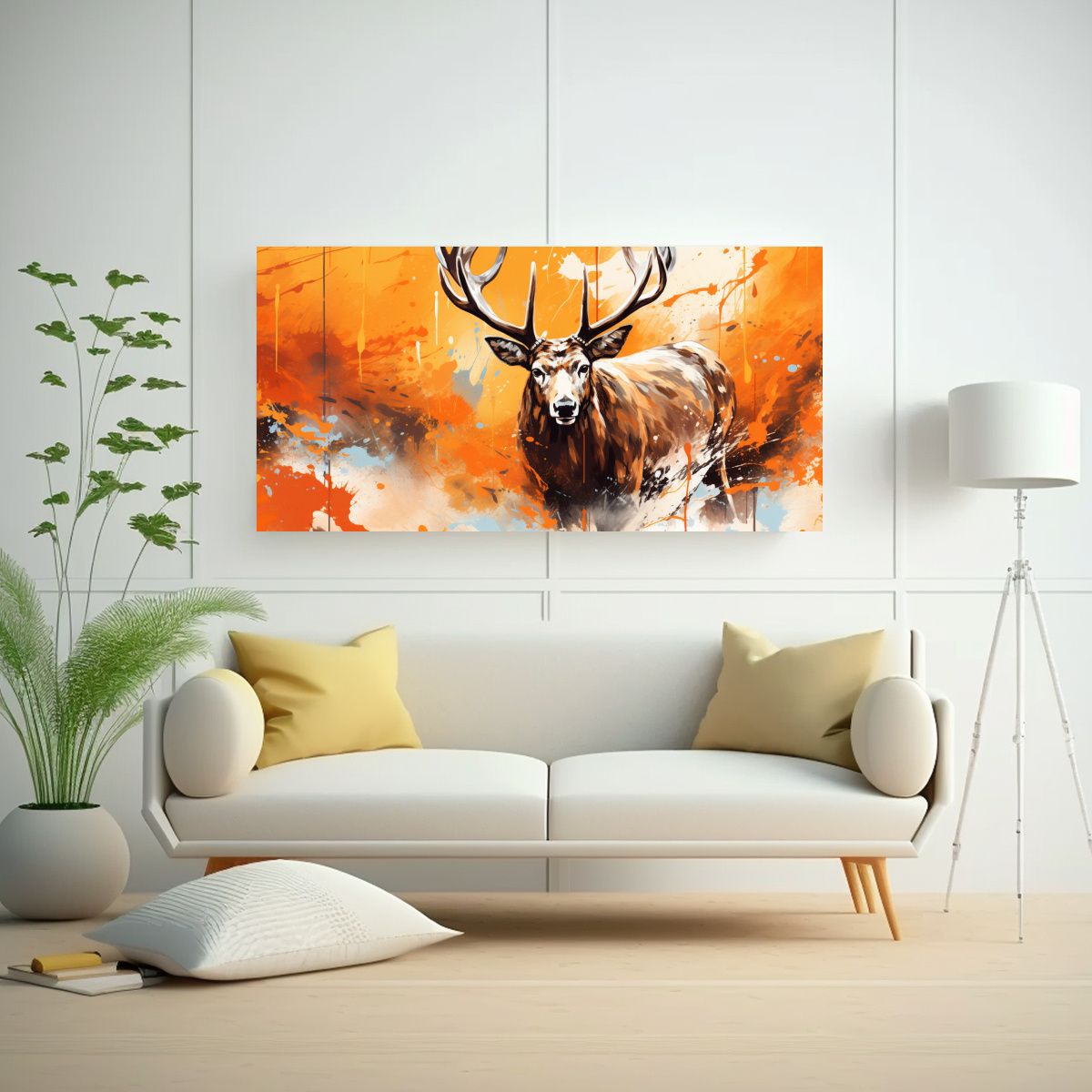 GENERICO - Cuadro Venta Animales Legendarios En Tonos 140x70 Cm