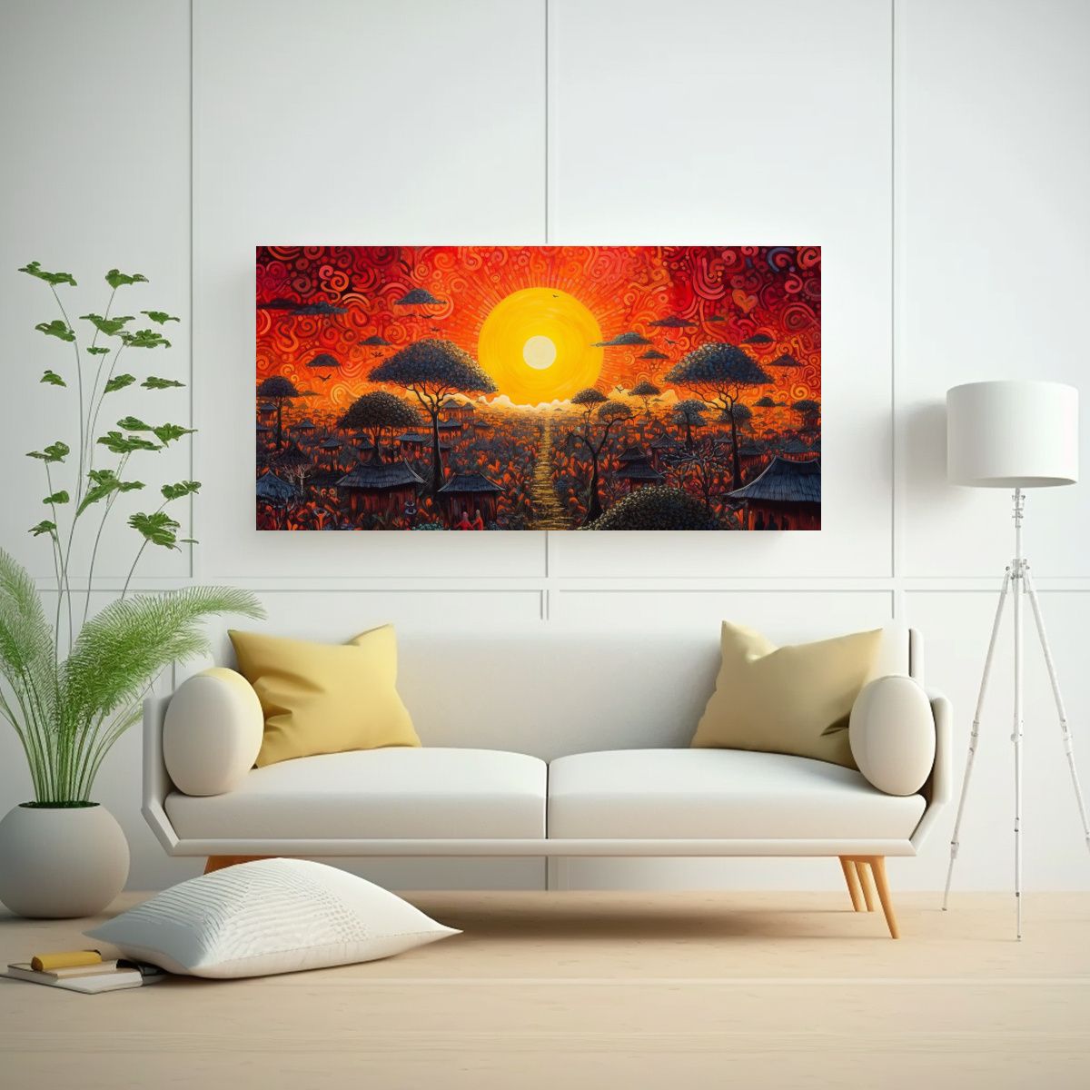 GENERICO - Cuadro Alta Calidad Amanecer En Isla De Bali 120x60 Cm