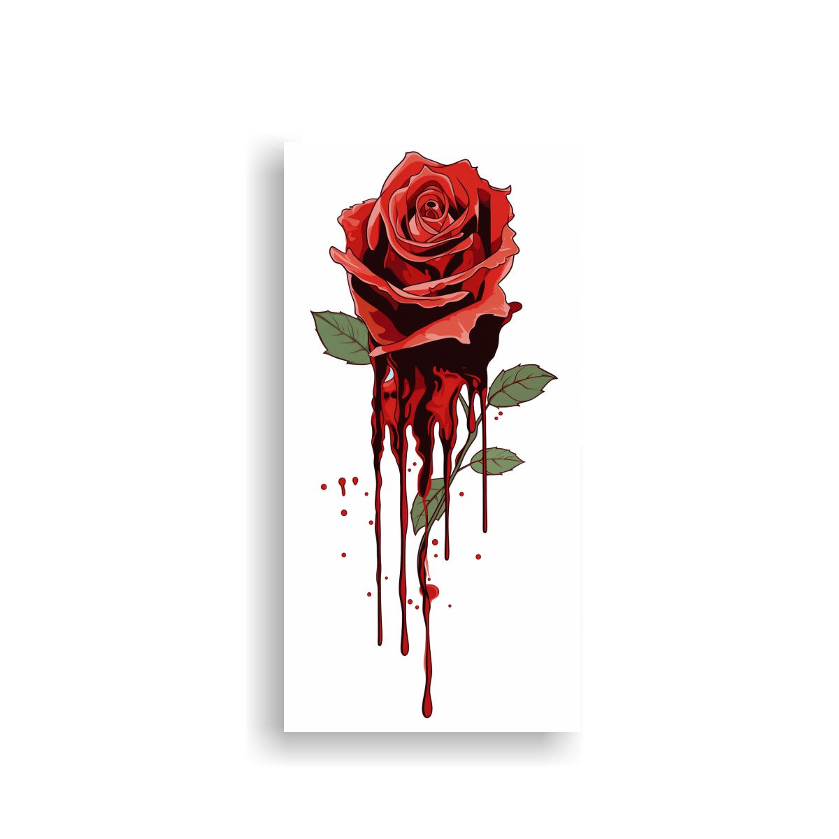 GENERICO - Pintura Lienzo Inspiradora De Una Rosa Que Sangra 70x140 Cm