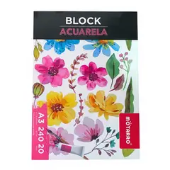 MOTARRO - Block Para Acuarela A3 Croquera 240gsm 20 Hojas