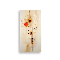 GENERICO - Arte De Pared Con Círculo De Puntos Y Líneas 70x140 Cm