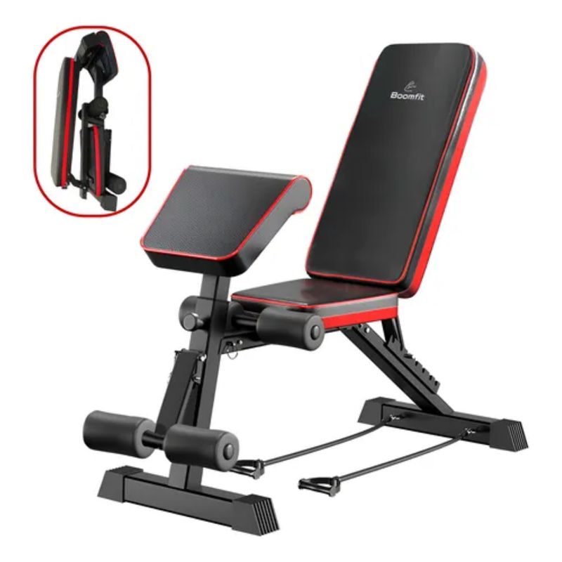 HOMEBRANDT - Press Banca 7 Niveles Multifuncional Plegable 16en1