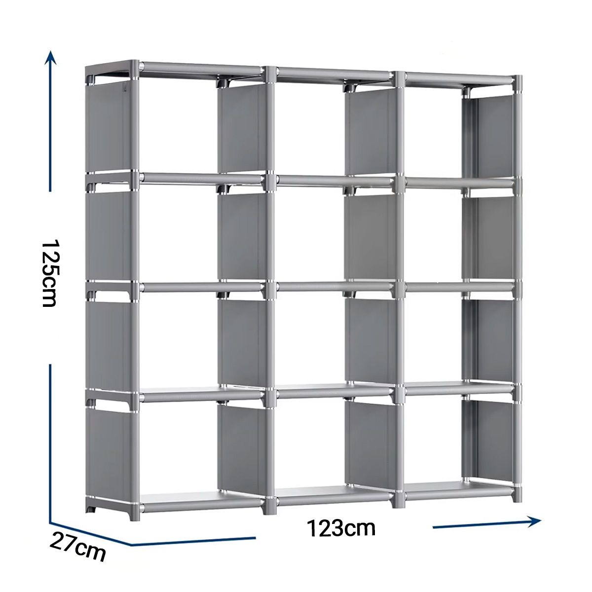 DECOTEAM - Estantería Multiuso DecoTeam 9 Compartimientos 123x27x125cm