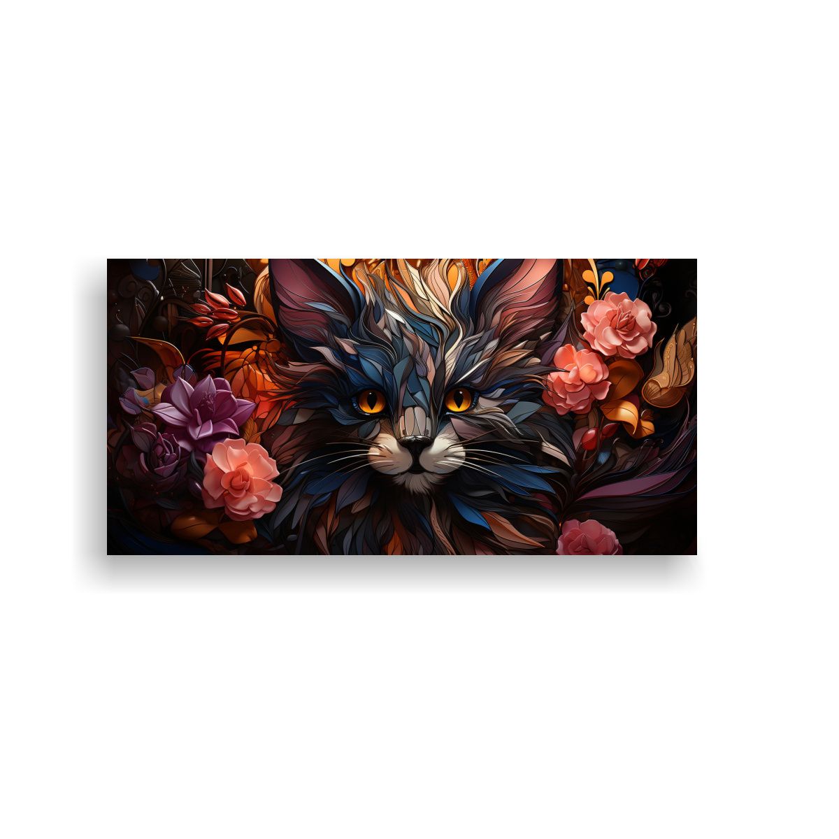 GENERICO - Pintura Digital De Ventana De Vidrio Manchado De 120x60 Cm