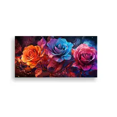 GENERICO - Cuadro Forma Urbano Estilo Graffiti Rosa Con 120x60 Cm