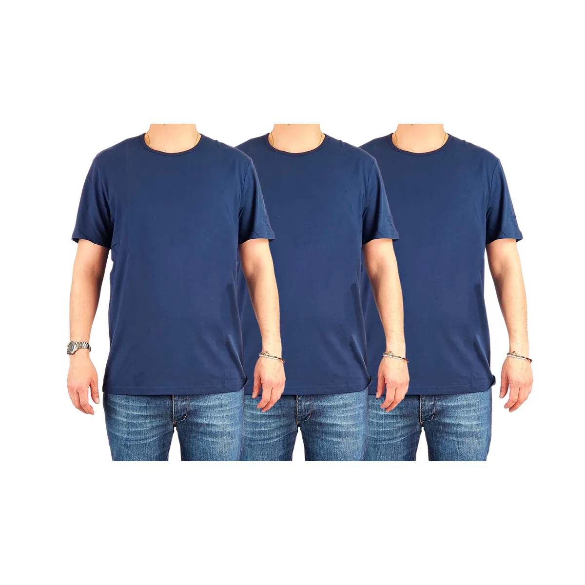 LOOK SHOP - Pack 3 Poleras Para Estampar Algodón Manga Corta Hombre 001