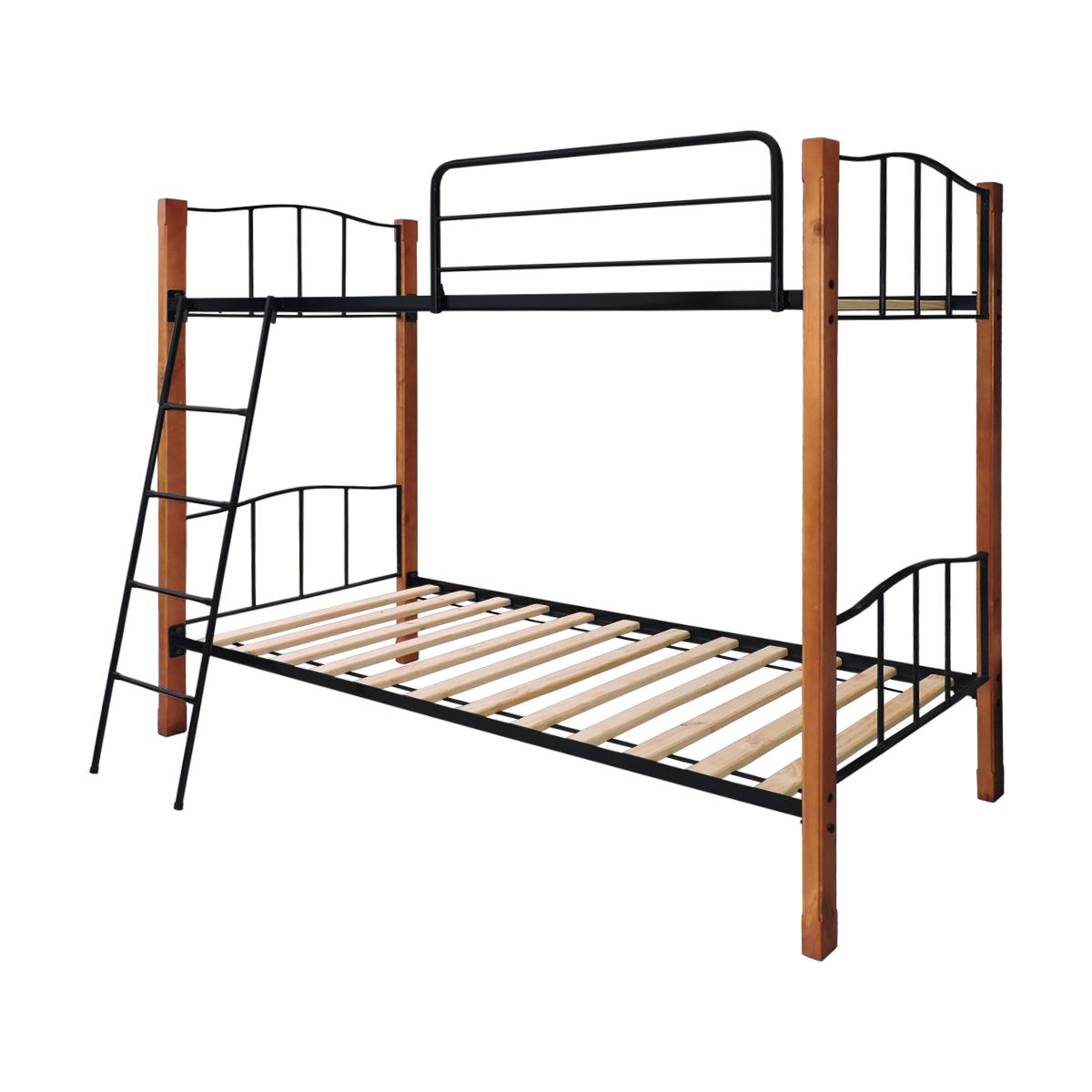 FUTONES Y MUEBLES - Camarote Modelo Country 1 Plaza Negro