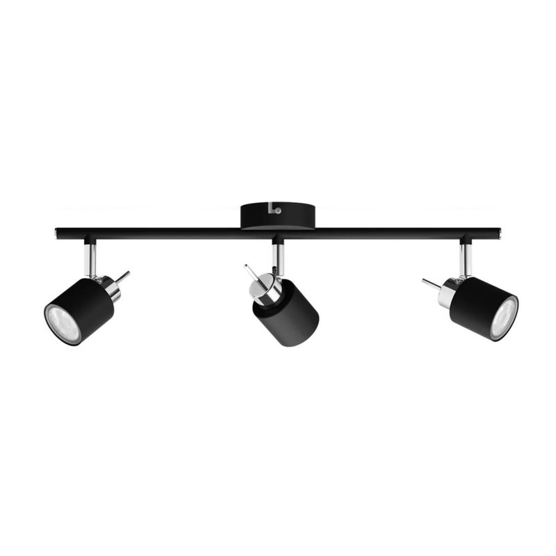 PHILIPS - Foco Sobrepuesto Barra Triple Philips Meranti Negro