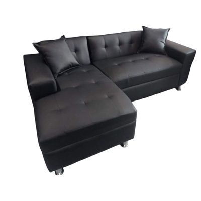 Imagen 2 del producto SECCIONAL MILAN IZQUIERDO NEGRO ECOCUERO.