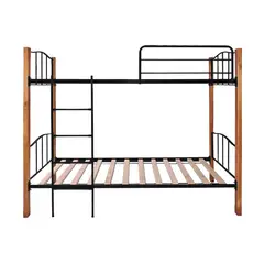 FUTONES Y MUEBLES - Camarote Modelo Country 1.5 Plaza Negro