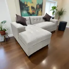 MUEBLES NEW - SECCIONAL MILAN IZQUIERDO BEIGE LINO.