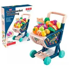 GENERICO - Carrito de Compras Juguete 30 Accesorios Roles Educativo