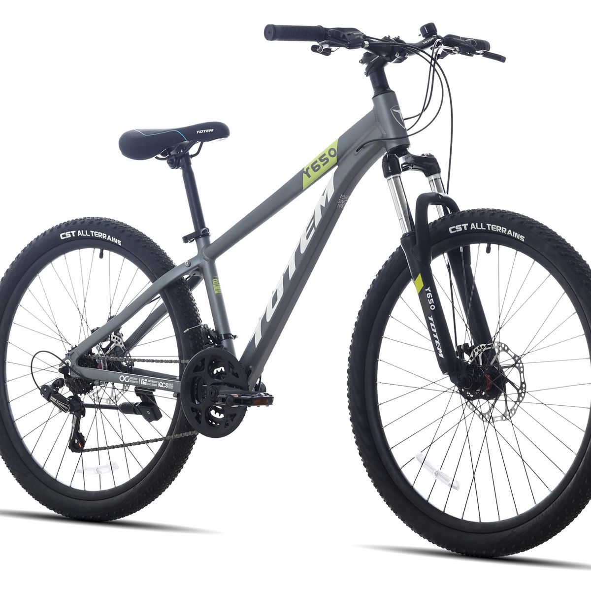 TOTEM - BICICLETA TOTEM MTB ARO 26 MODELO Y650 GRIS VERDE