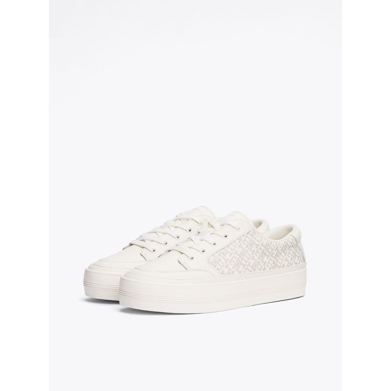 TOMMY HILFIGER - Zapatillas Icon Court Flag Monogram Blanco Tommy Hilfiger