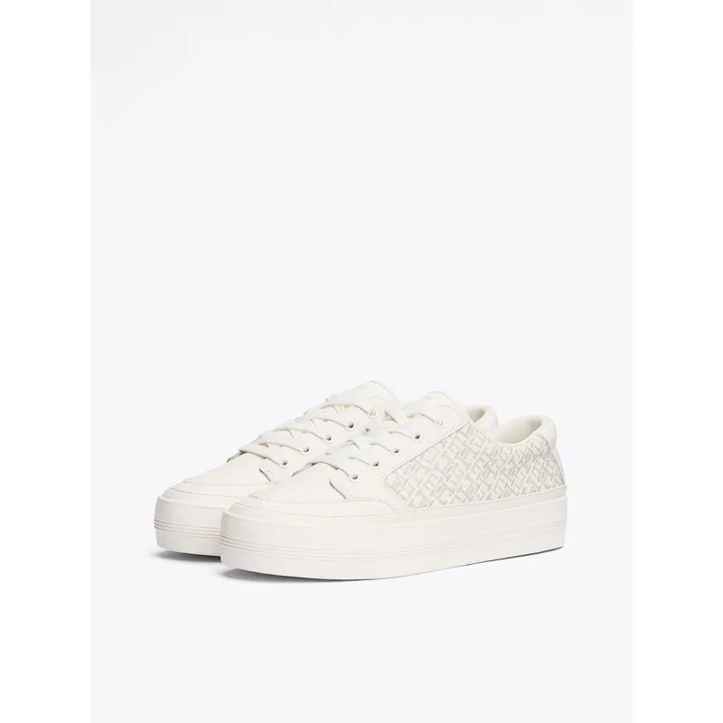 TOMMY HILFIGER - Zapatillas Icon Court Flag Monogram Blanco Tommy Hilfiger