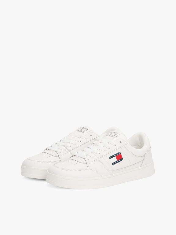 Zapatillas The Greenwich Essential De Cuero Blanco Tommy Jeans