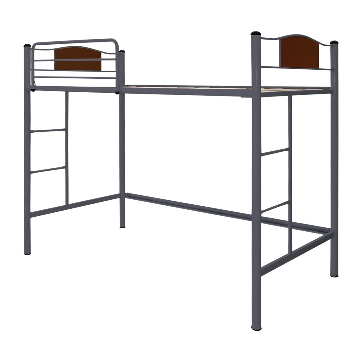 FUTONES Y MUEBLES - Cama Alta Child 1 Plaza Metálica Grafito