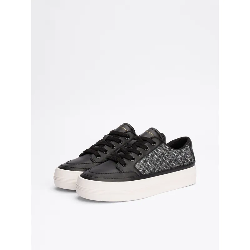 TOMMY HILFIGER - Zapatillas Icon Court Flag Monogram Negro Tommy Hilfiger