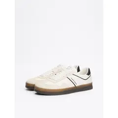 TOMMY HILFIGER - Zapatillas Greenwich De Cuero Beige Tommy Jeans