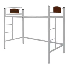 FUTONES Y MUEBLES - Cama Alta Child 1 Plaza Metálica Plata