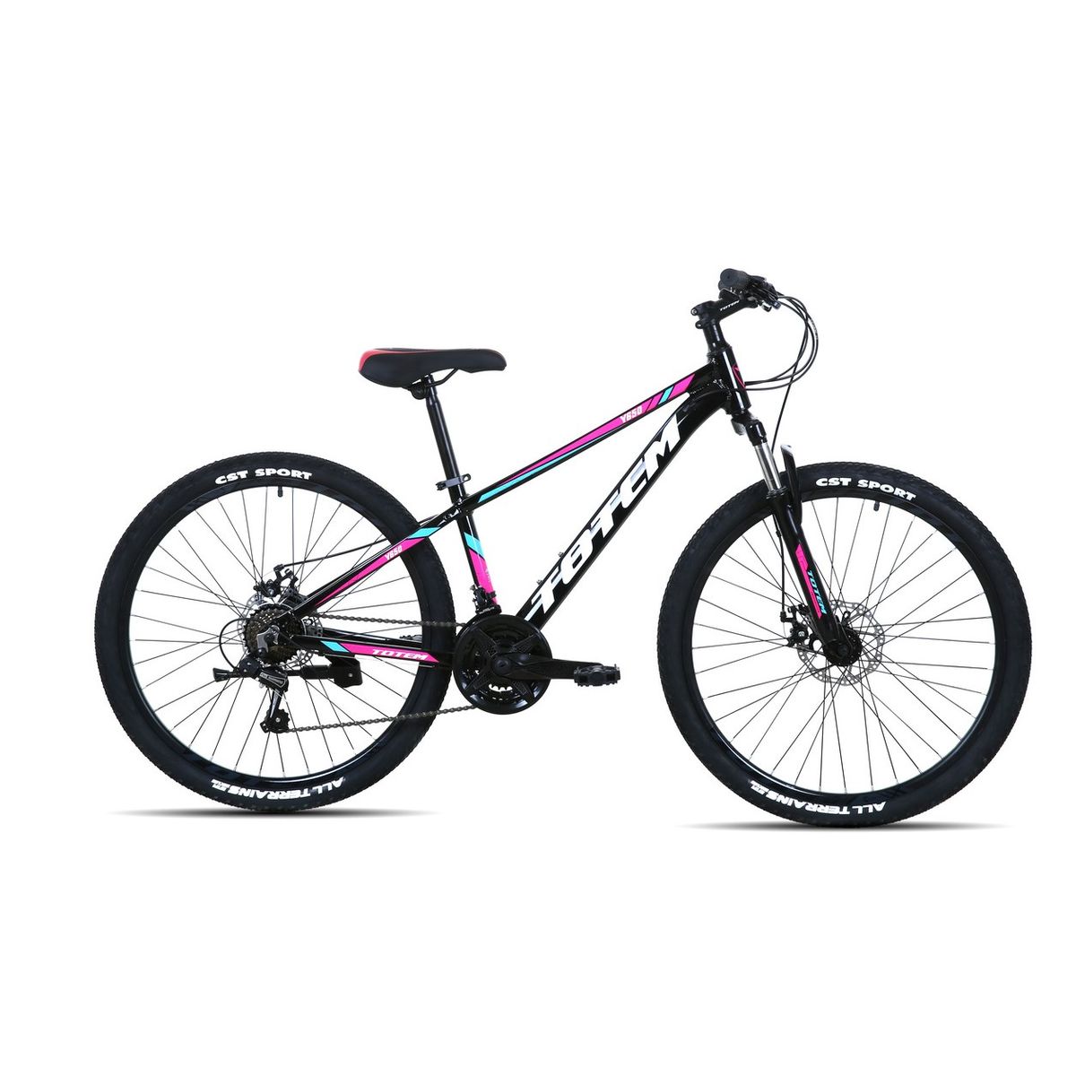 TOTEM - BICICLETA TOTEM MTB ARO 26 MODELO Y650 NEGRO ROSA