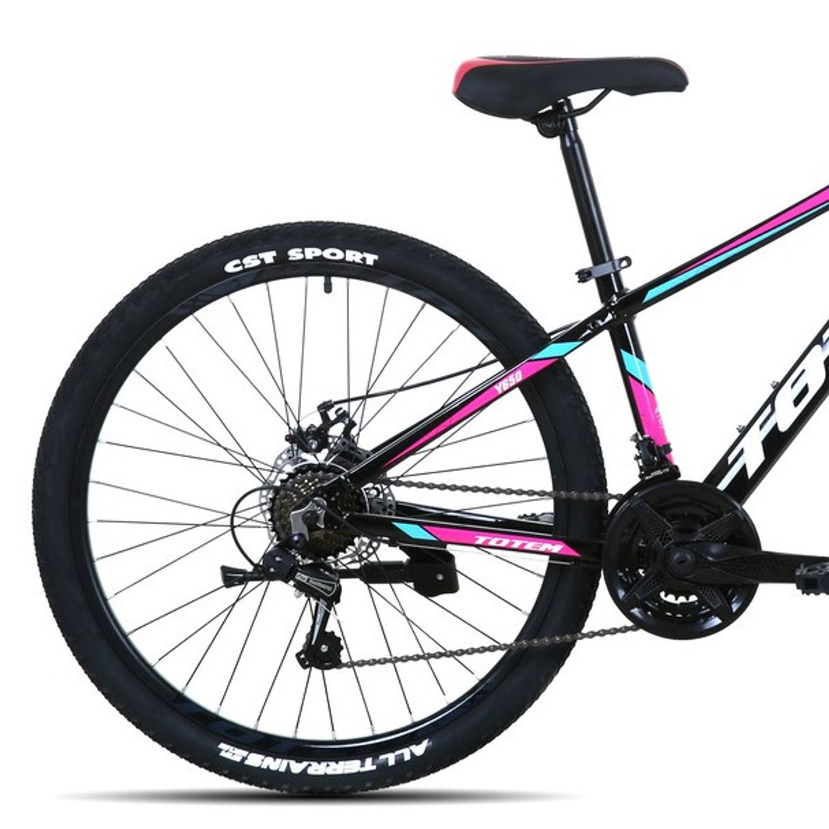TOTEM - BICICLETA TOTEM MTB ARO 26 MODELO Y650 NEGRO ROSA